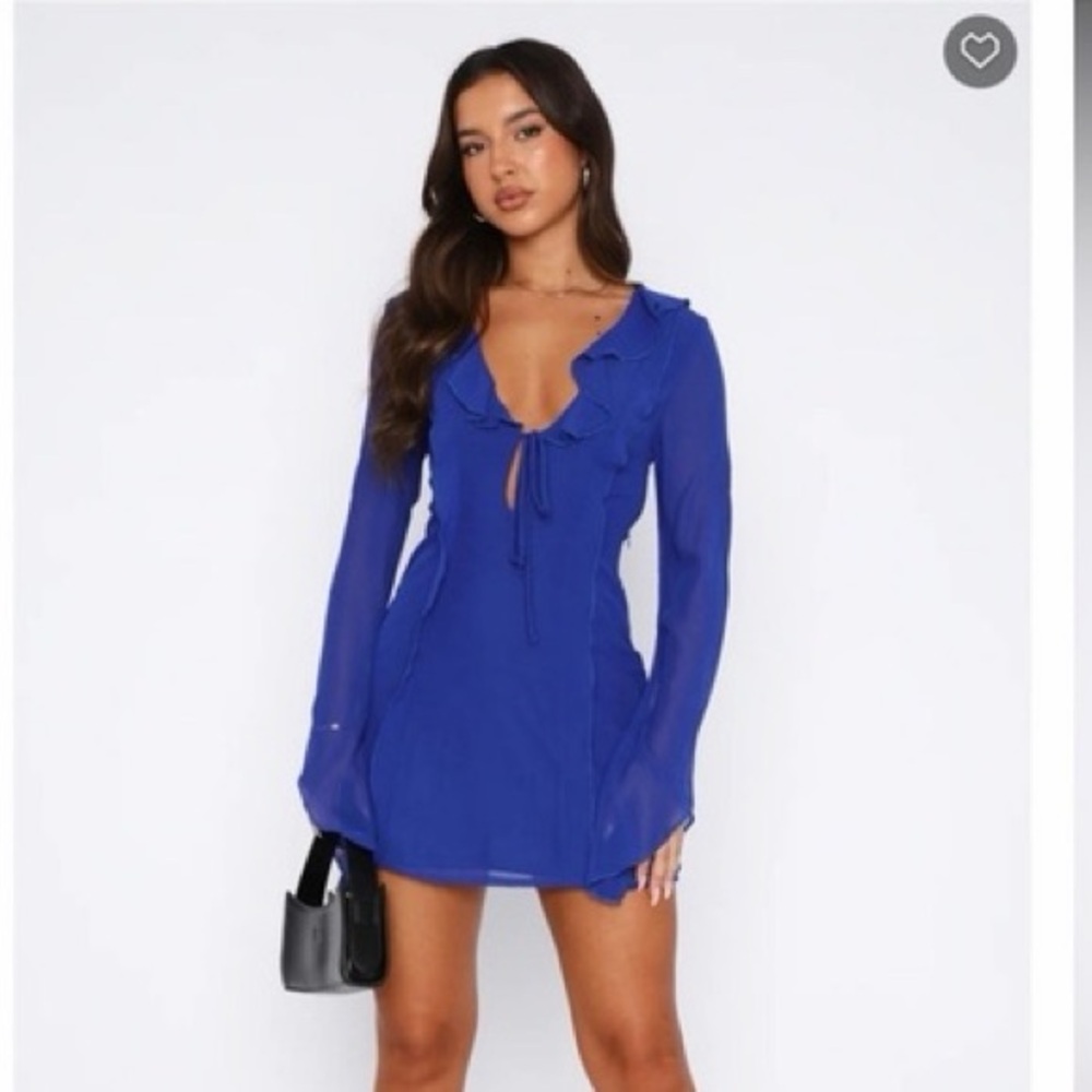 Blue Long Sleeve Dress